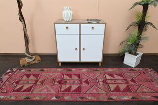 Turkish Vintage Runner Rug - Thumbnail