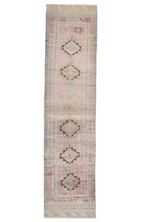 Turkish Vintage Runner Rug - Thumbnail