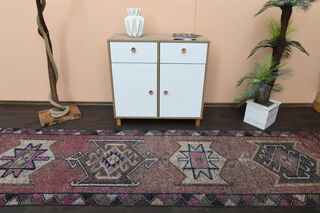 Turkish Vintage Runner Rug - Thumbnail