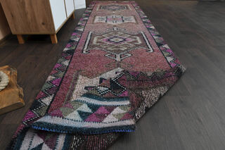 Turkish Vintage Runner Rug - Thumbnail