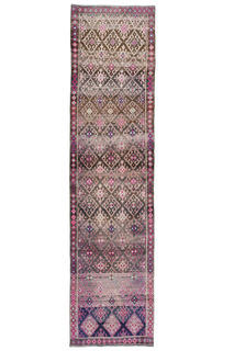 Turkish Vintage Runner Rug - Thumbnail