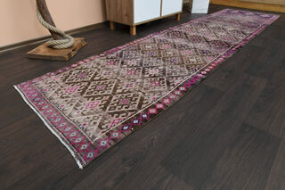 Turkish Vintage Runner Rug - Thumbnail