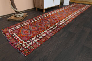 Turkish Vintage Runner Rug - Thumbnail