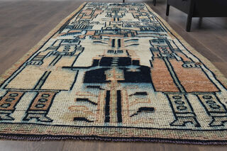 Art Deco - Handmade Vintage Rug - Thumbnail