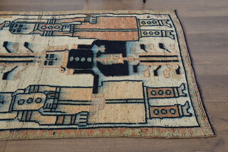 Art Deco - Handmade Vintage Rug - Thumbnail