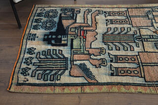 Art Deco - Handmade Vintage Rug - Thumbnail