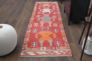 Turkish Vintage Runner Rug - Thumbnail