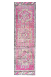 Turkish Vintage Runner Rug - Thumbnail