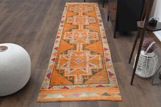 Vintage Turkish Runner Rug - Thumbnail