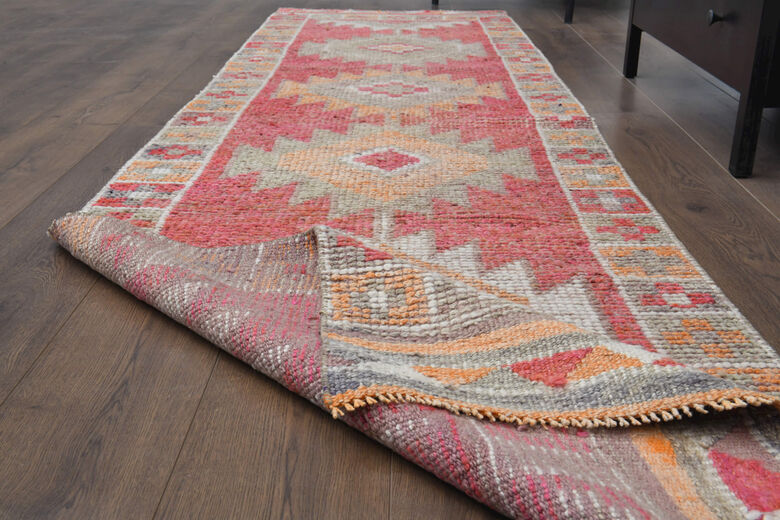 Dark Pink - Turkish Runner Rug