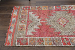 Dark Pink - Turkish Runner Rug - Thumbnail