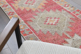 Dark Pink - Turkish Runner Rug - Thumbnail