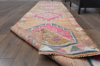 Hand-Knotted Vintage Runner Rug - Thumbnail