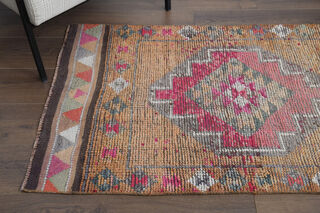 Hand-Knotted Vintage Runner Rug - Thumbnail