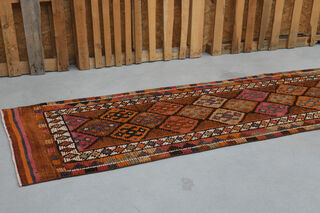 Vintage Handmade Runner Rug - Thumbnail