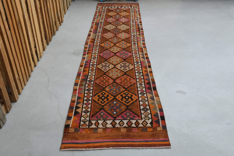 Vintage Handmade Anatolian Runner Rug