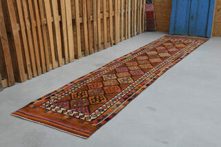 Vintage Handmade Anatolian Runner Rug - Thumbnail