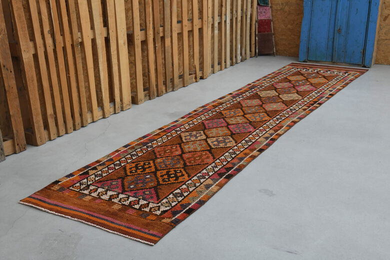 Vintage Handmade Anatolian Runner Rug