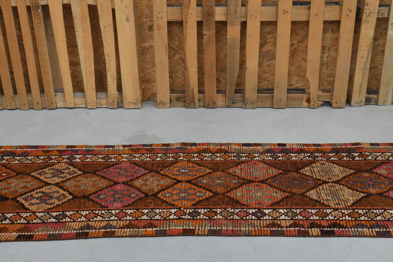 Vintage Handmade Anatolian Runner Rug