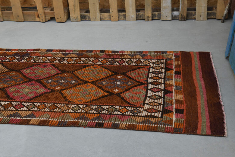 Vintage Handmade Anatolian Runner Rug