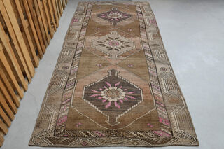 Brown Wide Runner Rug - Thumbnail