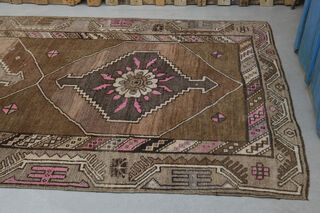 Brown Wide Runner Rug - Thumbnail