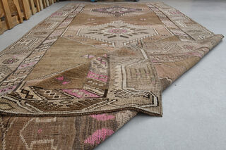 Brown Wide Runner Rug - Thumbnail