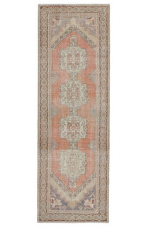 Oriental Vintage Runner Rug - Thumbnail