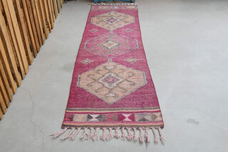 Turkish Vintage Runner Rug - Thumbnail