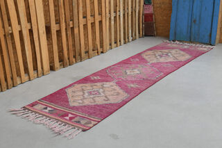 Turkish Vintage Runner Rug - Thumbnail