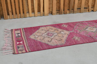 Turkish Vintage Runner Rug - Thumbnail