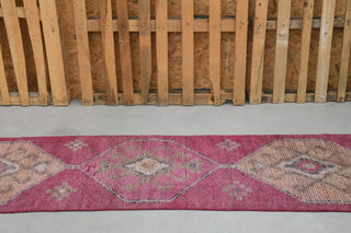 Turkish Vintage Runner Rug - Thumbnail