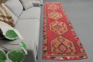 Turkish Vintage Runner Rug - Thumbnail