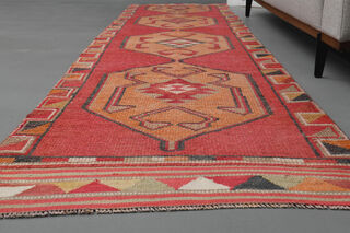 Turkish Vintage Runner Rug - Thumbnail