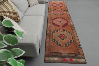 Turkish Vintage Runner Rug - Thumbnail