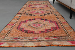 Turkish Vintage Runner Rug - Thumbnail