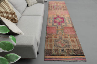 Turkish Vintage Runner Rug - Thumbnail