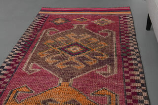 Hand-Knotted Vintage Runner Rug - Thumbnail