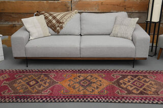 Hand-Knotted Vintage Runner Rug - Thumbnail