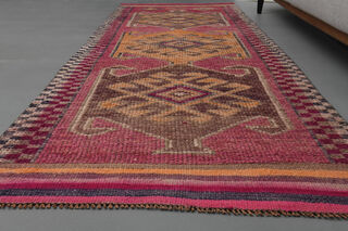 Hand-Knotted Vintage Runner Rug - Thumbnail