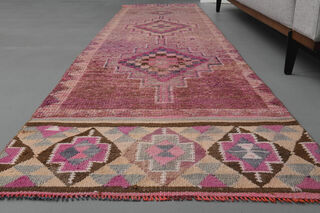 Turkish Vintage Runner Rug - Thumbnail