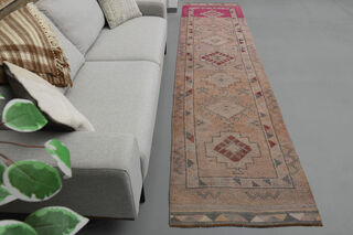 Turkish Vintage Runner Rug - Thumbnail