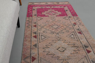 Turkish Vintage Runner Rug - Thumbnail