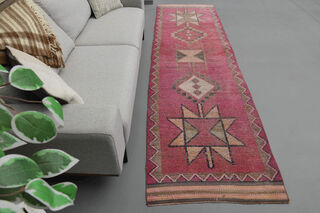 Vintage Pink Runner Rug - Thumbnail