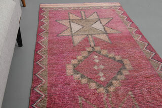 Vintage Pink Runner Rug - Thumbnail