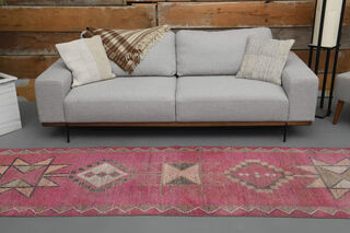 Vintage Pink Runner Rug - Thumbnail