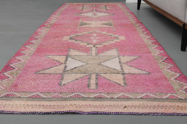 Vintage Pink Runner Rug