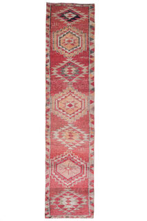 Turkish Vintage Runner Rug - Thumbnail