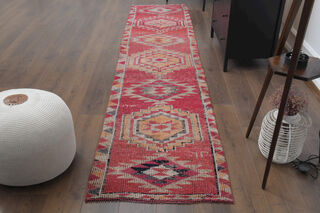 Turkish Vintage Runner Rug - Thumbnail