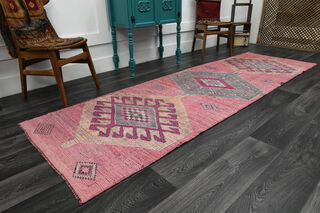 Turkish Vintage Runner Rug - Thumbnail